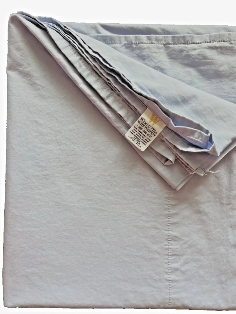 Wamsutta Elite Pinpoint TWIN FLAT Sheet 100% Pima Cotton Blue 66